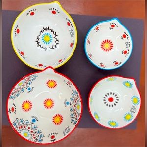 Grace Bakeware Set measuring bowls 4 ceramic oven dishwasher microwave colorful